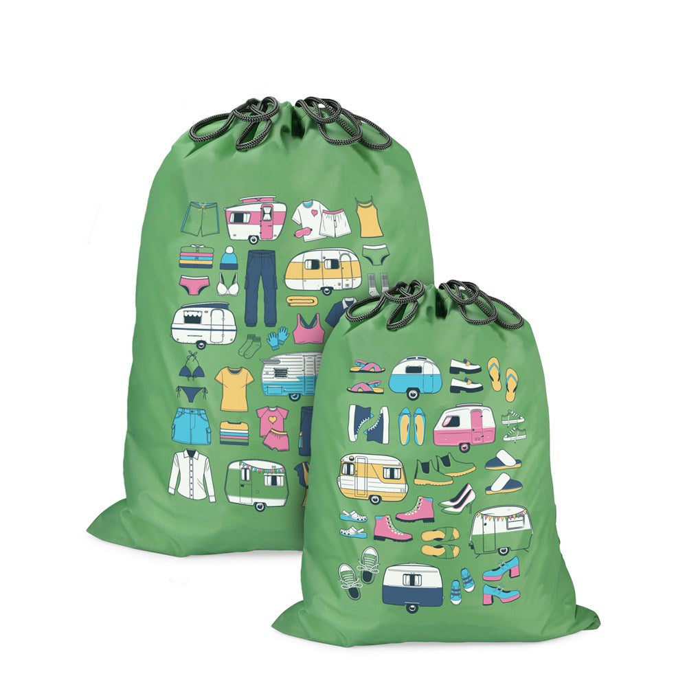 Mini Laundry + Shoe Bag Combo | The Iconic Collection | Van Living | Classic Green