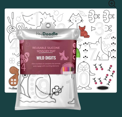 Hey Doodle - Sensory Mat "Wild Digits"