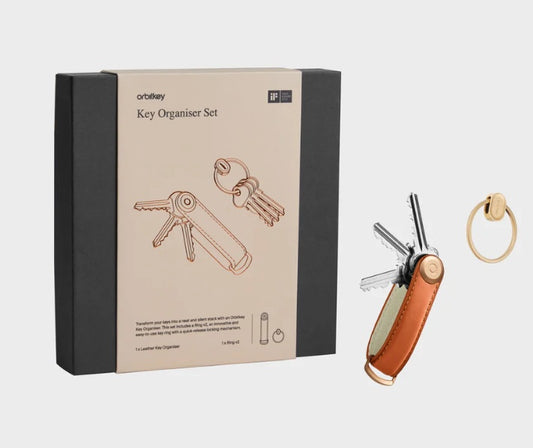 Orbitkey Organiser Gift Set - Leather (Cognac) + Ring v2