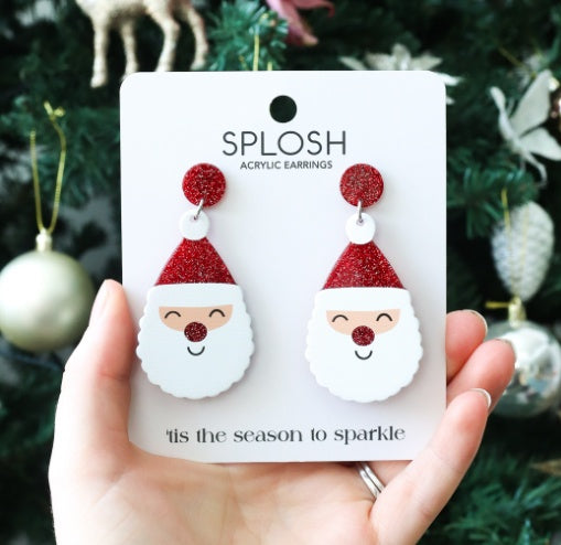 Christmas Santa earrings