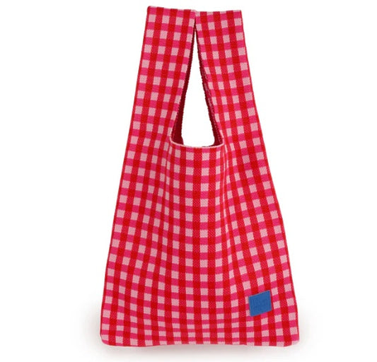 Knitted Tote Bag - Cherry Pie