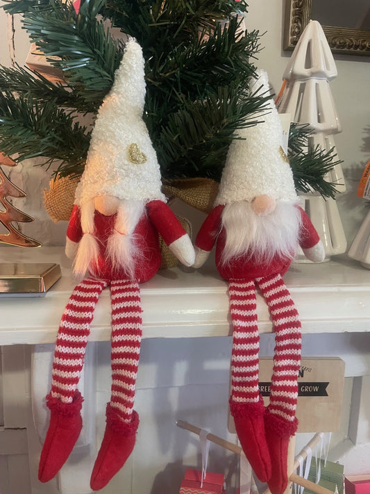 Mr & Mrs Tomte Santa Sitting Decoration