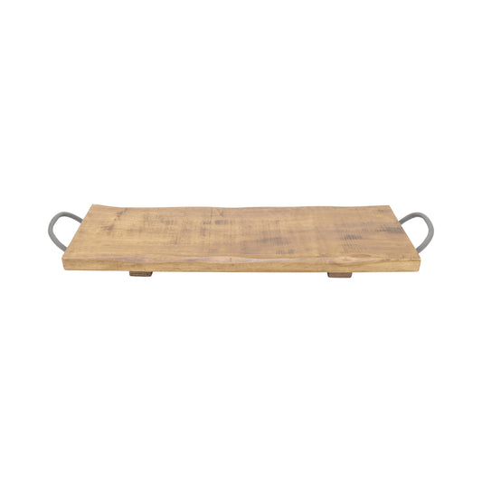 Eldridge Rubberwood Oblong Handle Tray S