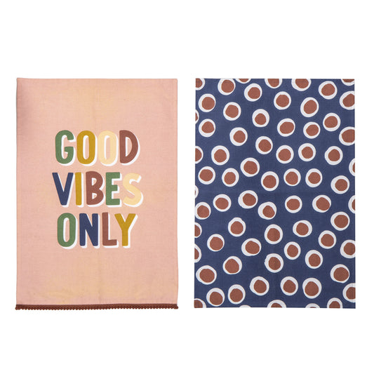 Good Vibes Tea Towel - set 2