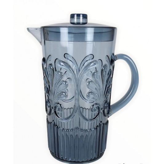 Acrylic Scollop Design Pitcher/Jug BLUE