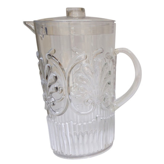 Acrylic Scollop Design Pitcher/Jug CLEAR