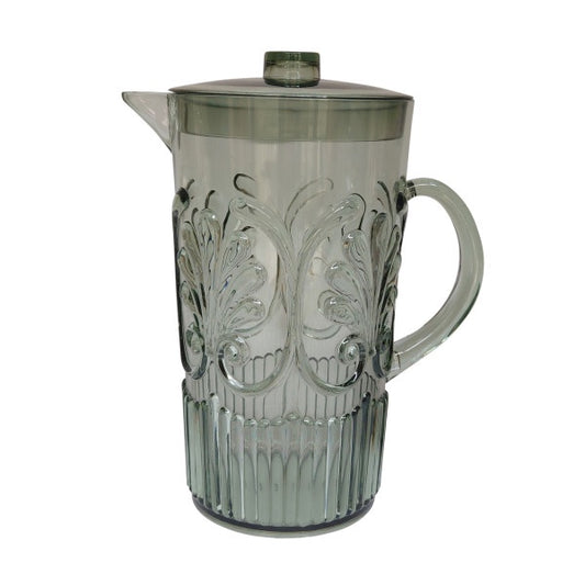 Acrylic Scollop Design Pitcher/Jug SAGE GREEN