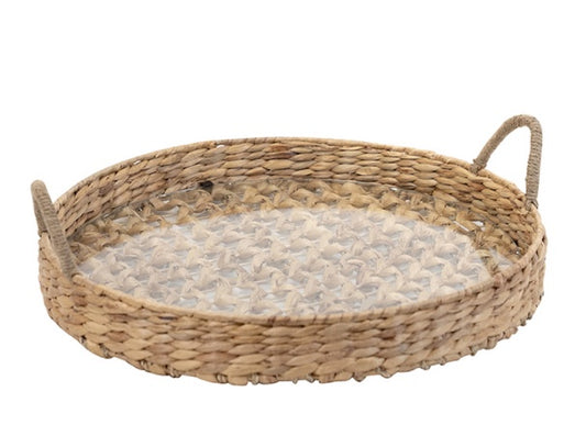 Reno Hyacinth Tray with glass Base - Round