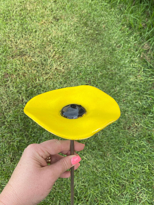 Ceramic Flowers - Poppies Large (Yellow)