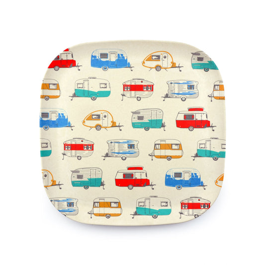 Bamboo Plate | 22cm | Seasonal Collection | Coloured Caravans