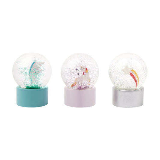 Glitter Mini Globes Stardust Set of 3