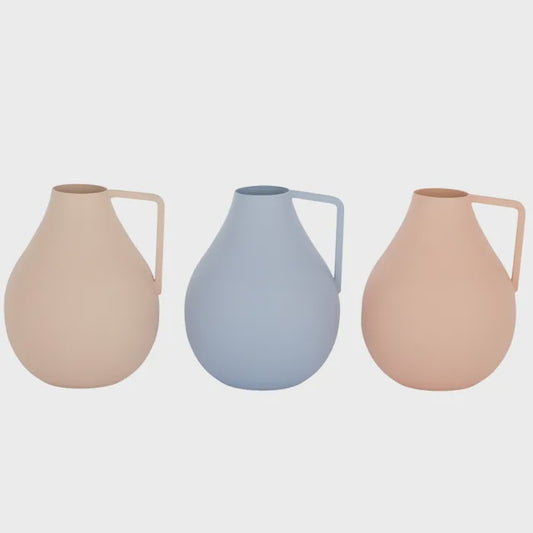 Ava Metal Vase (3 asst colours)