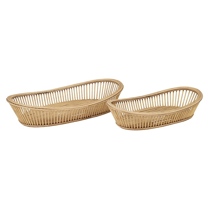 Frey Natural Bamboo Oval Basket (2 sizes)