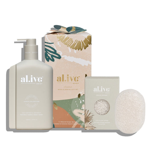 Cleanse Gift Set - Hand/Body Wash & Konjac Sponge