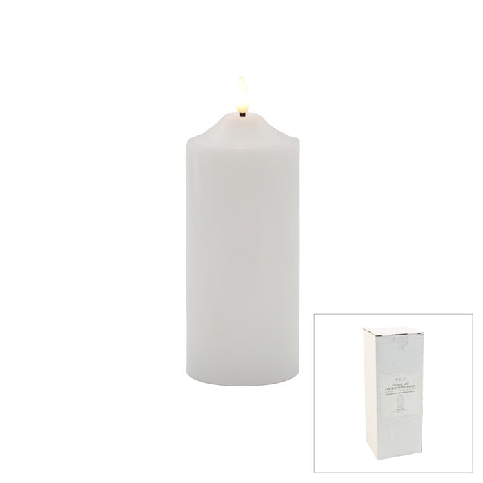 Ellipse LED White Church Candle