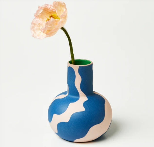 Happy Vase Small Blue Pink