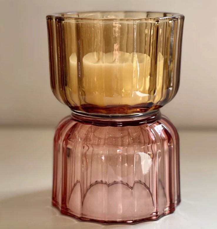 Alba Glass Candleholder (10.5cm x 7.5cm)