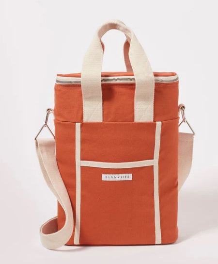 Canvas Drinks Bag - Terracotta