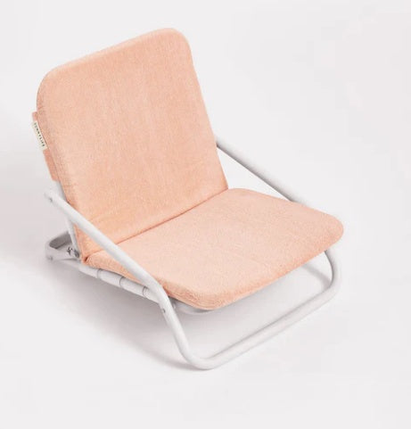 Cushioned Beach Chair - Salmon