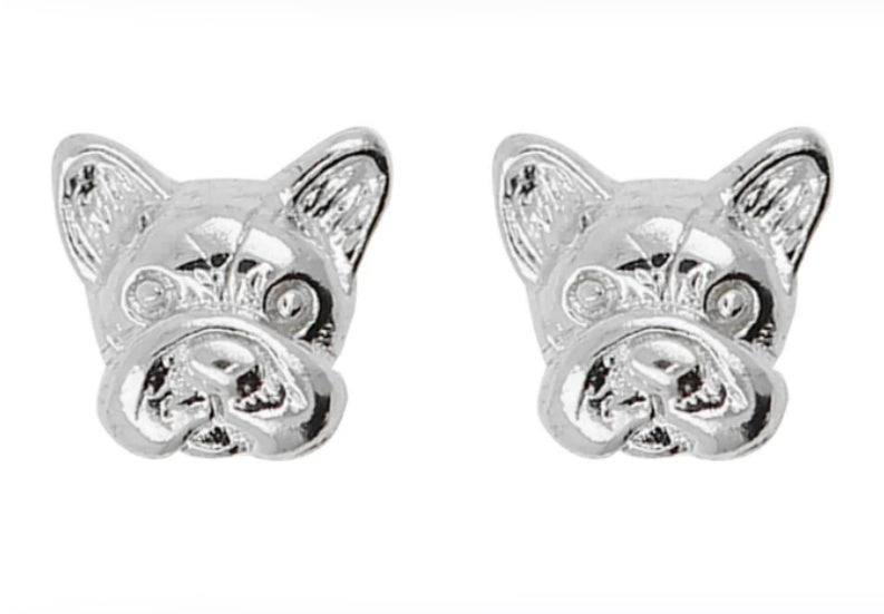 Earrings French Bulldog (Silver & Gold)