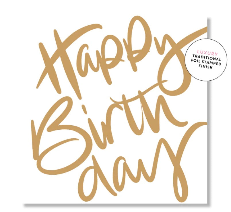 Card - Mega HBD Script - White