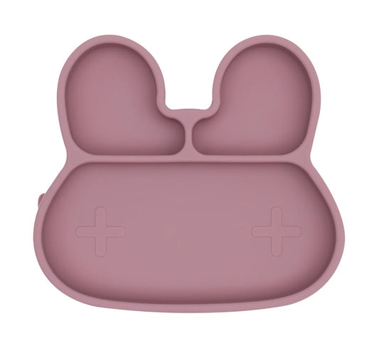 Bunny Stickie Plate (Dusty Rose)