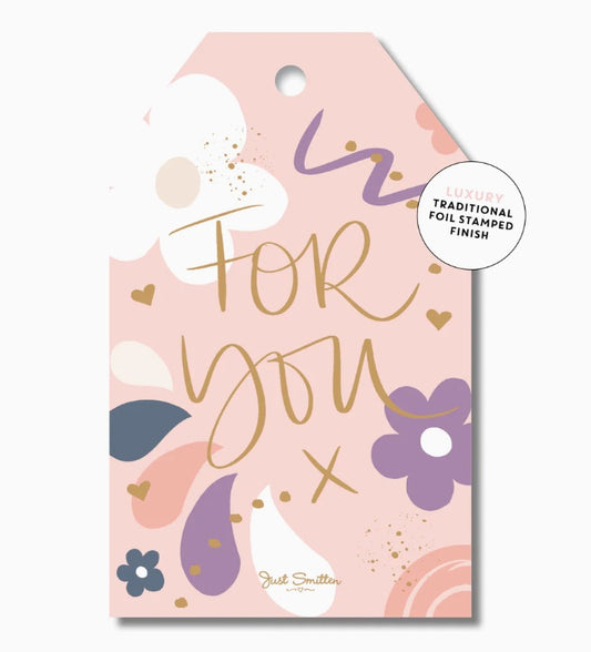 Gift Tag - For You (Floral Retro)