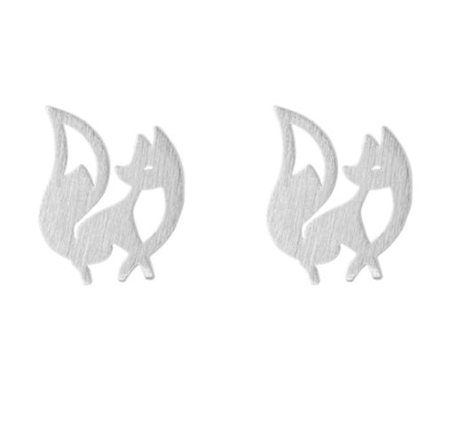 Earring Charming Fox Silver