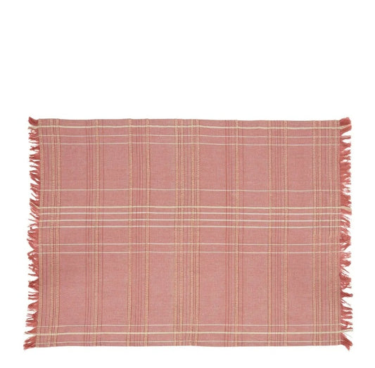 Textured Check Tea Towel - Fig