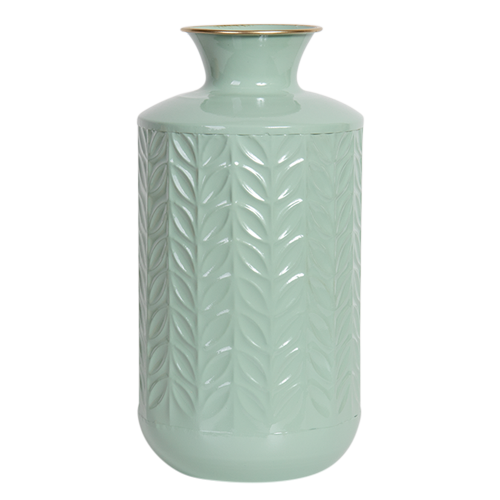 Pressed Metal Vase (Celadon)