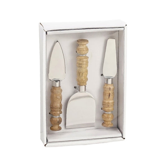 Oban s/s Acacia Handle Cheese Set (3 piece)