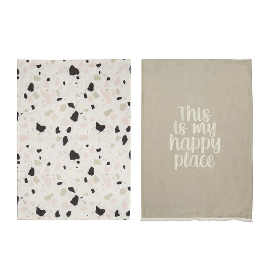 Happy Place Tea Towel - set 2