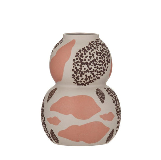 Niko Vase - Beige/Rosewood